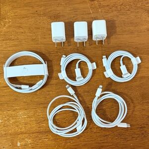 Apple White USB Charging Cables and Adapters Set